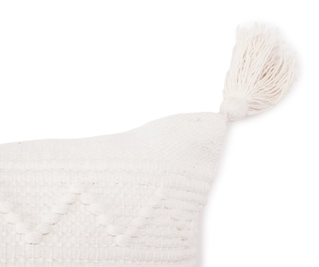 White Tamara Stripe Tassel-Accent Throw Pillow 3 White Tamara Stripe Tassel-Accent Throw Pillow - Image 3