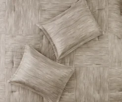 Kelan Taupe Streak Patchwork Seersucker King 7-Piece Comforter Set -Hoover Sales Store 810590766 810590765 810590762 6