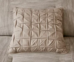 Kelan Taupe Streak Patchwork Seersucker King 7-Piece Comforter Set -Hoover Sales Store 810590766 810590765 810590762 8