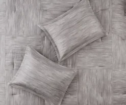 Kelan Gray Streak Patchwork Seersucker King 7-Piece Comforter Set -Hoover Sales Store 810590769 810590768 810590767 6