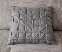 Kelan Gray Streak Patchwork Seersucker King 7-Piece Comforter Set -Hoover Sales Store 810590769 810590768 810590767 8