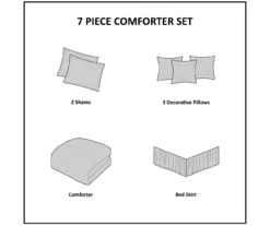 Beverly Color Block Comforter Set -Hoover Sales Store 810590772 810590771 810590770 13