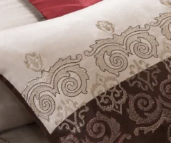 Perry Red & Brown Medallion Jacquard California King 7-Piece Comforter Set -Hoover Sales Store 810590781 810590780 810590779 4