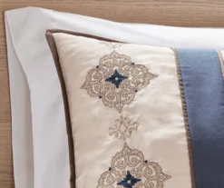 Perry Navy & Brown Medallion Jacquard King 7-Piece Comforter Set -Hoover Sales Store 810590784 810590783 810590782 6