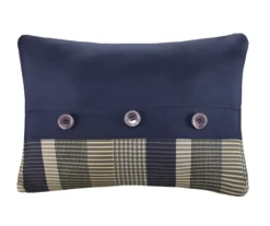 Rick Navy & Beige Crisscross Queen 9-Piece Comforter Set -Hoover Sales Store 810590798 810590797 810590796 810590795 6