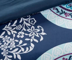 Blaire Navy & Aqua Boho Medallion Queen 10-Piece Comforter Set -Hoover Sales Store 810590802 810590801 810590800 810590799 11 1