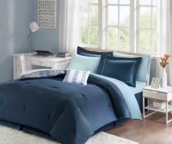 Blaire Navy & Aqua Boho Medallion Twin XL 8-Piece Comforter Set -Hoover Sales Store 810590802 810590801 810590800 810590799 4