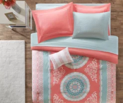 Blaire Coral & Aqua Boho Medallion Twin XL 8-Piece Comforter Set 13 Blaire Coral & Aqua Boho Medallion Twin XL 8-Piece Comforter Set -Hoover Sales Store 810590806 810590805 810590804 810590803 3