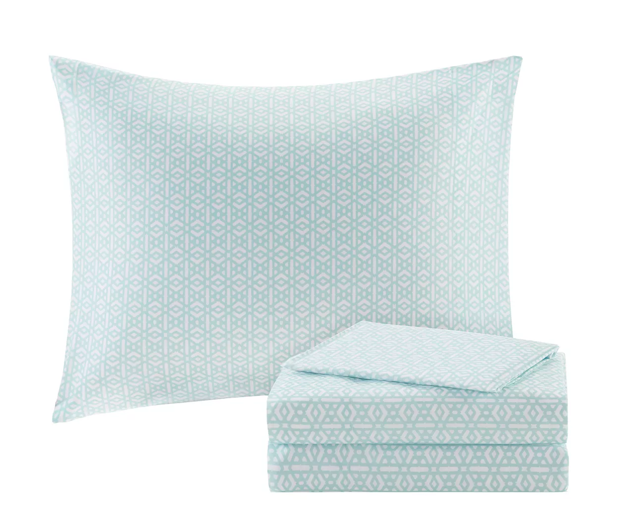 Blaire Coral & Aqua Boho Medallion Twin XL 8-Piece Comforter Set 7 Blaire Coral & Aqua Boho Medallion Twin XL 8-Piece Comforter Set - Image 7