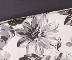 Hannah White & Black Floral King/California King 5-Piece Comforter Set -Hoover Sales Store 810590812 810590811 810590810 10