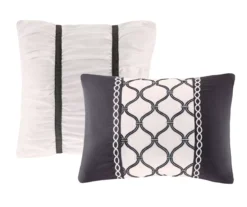 Hannah White & Black Floral King/California King 5-Piece Comforter Set -Hoover Sales Store 810590812 810590811 810590810 7