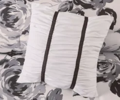 Hannah White & Black Floral King/California King 5-Piece Comforter Set -Hoover Sales Store 810590812 810590811 810590810 8