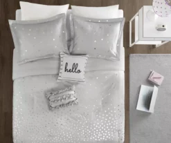 Nova Metallic Triangle Comforter Set -Hoover Sales Store 810590824 810590823 810590818 3