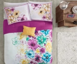 Skye White & Purple Floral King/California King 5-Piece Comforter Set 11 Skye White & Purple Floral King/California King 5-Piece Comforter Set -Hoover Sales Store 810590828 810590827 810590825 3