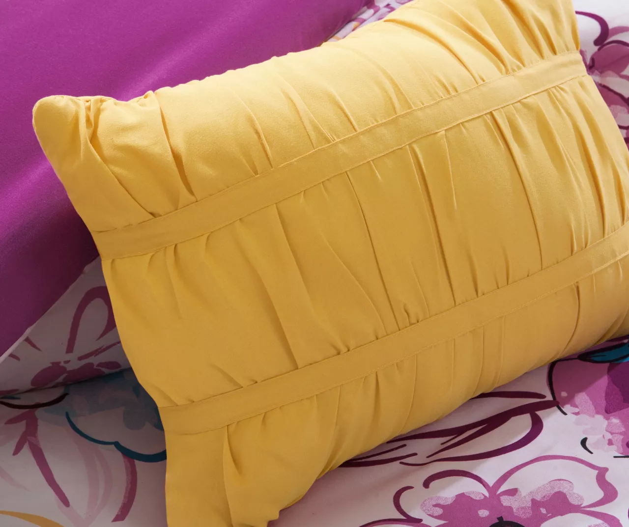 Skye White & Purple Floral King/California King 5-Piece Comforter Set 8 Skye White & Purple Floral King/California King 5-Piece Comforter Set - Image 8