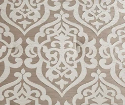 Eliot Tan & Beige Damask Jacquard Queen 8-Piece Comforter Set -Hoover Sales Store 810590840 810590839 810590838 10