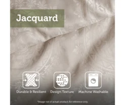 Eliot Tan & Beige Damask Jacquard Queen 8-Piece Comforter Set -Hoover Sales Store 810590840 810590839 810590838 11