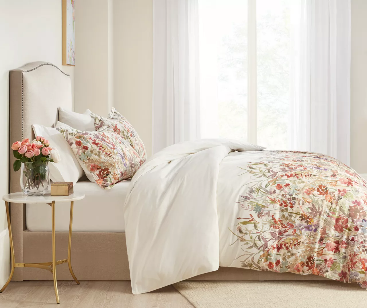 Julia Watercolor Floral Duvet Cover Set 3 Julia Watercolor Floral Duvet Cover Set - Image 3