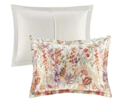 Julia Cream & Multi-Color Watercolor Floral California King 7-Piece Comforter Set -Hoover Sales Store 810590848 810590847 810590846 5