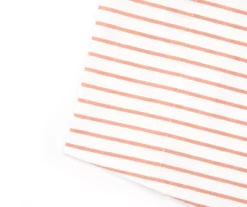 Real Living White & Coral Stripe Microfiber Sheet Set -Hoover Sales Store 810592816 810594270 810592817 810592818 810594269 1 A8