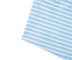 Real Living Blue & White Stripe Microfiber Sheet Set -Hoover Sales Store 810592852 810594265 810592854 810592853 810594266 1 A8
