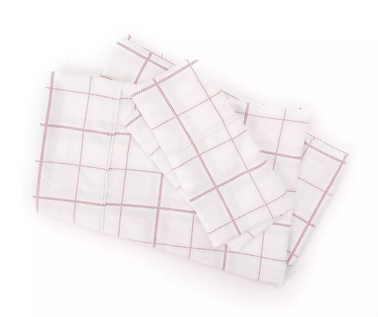 Red & White Windowpane Plaid King 4-Piece Microfiber Sheet Set 1 Red & White Windowpane Plaid King 4-Piece Microfiber Sheet Set