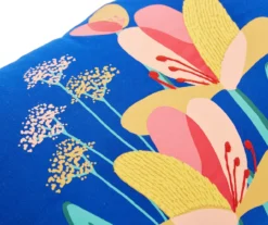 Blossom Blue & Yellow Floral Rectangle Throw Pillow -Hoover Sales Store 810593961 A8 2