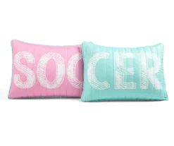 Lush Decor "Soccer" White, Turquoise & Pink Reversible Quilt Set 30 Lush Decor "Soccer" White, Turquoise & Pink Reversible Quilt Set -Hoover Sales Store 810595759 6