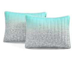 Lush Decor Glitter Ombre Print Quilt Set -Hoover Sales Store 810595760 6