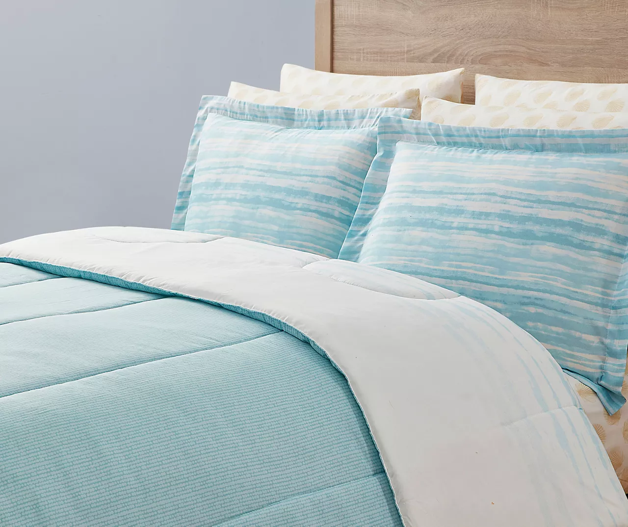 Real Living Grecian Getaway Aqua Stripe & Dot Reversible Comforter Set 7 Real Living Grecian Getaway Aqua Stripe & Dot Reversible Comforter Set - Image 7