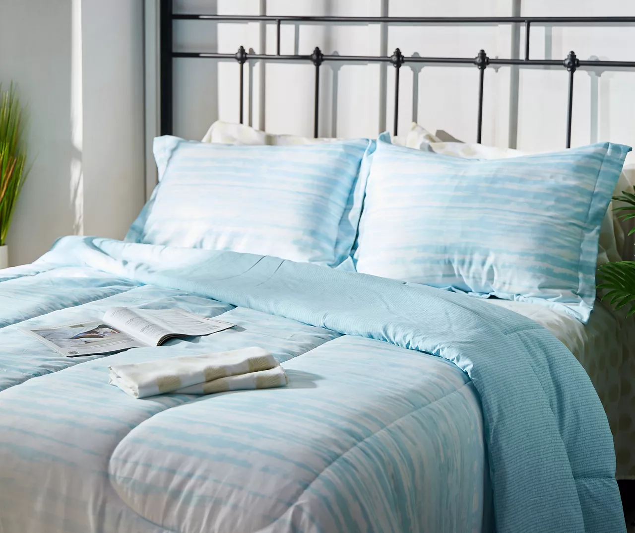 Real Living Grecian Getaway Aqua Stripe & Dot Reversible Comforter Set 2 Real Living Grecian Getaway Aqua Stripe & Dot Reversible Comforter Set - Image 2