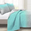 Lush Decor Glitter Ombre Print Quilt & Pillowcase Set
