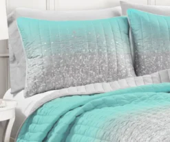 Lush Decor Glitter Ombre Print Quilt & Pillowcase Set 33 Lush Decor Glitter Ombre Print Quilt & Pillowcase Set -Hoover Sales Store 810595923 3