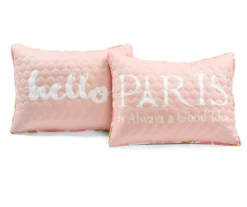 Lush Decor Blush & Gold Watercolor Rose Reversible Quilt Set -Hoover Sales Store 810595927 8