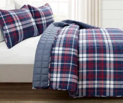Lush Decor Grayson Farmhouse Navy & Red Plaid Reversible Quilt Set 25 Lush Decor Grayson Farmhouse Navy & Red Plaid Reversible Quilt Set -Hoover Sales Store 810595936 1