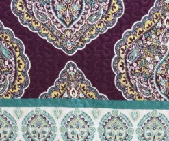 Lush Decor Harley Purple & Turquoise Paisley Arabesque Quilt Set 18 Lush Decor Harley Purple & Turquoise Paisley Arabesque Quilt Set -Hoover Sales Store 810595938 3