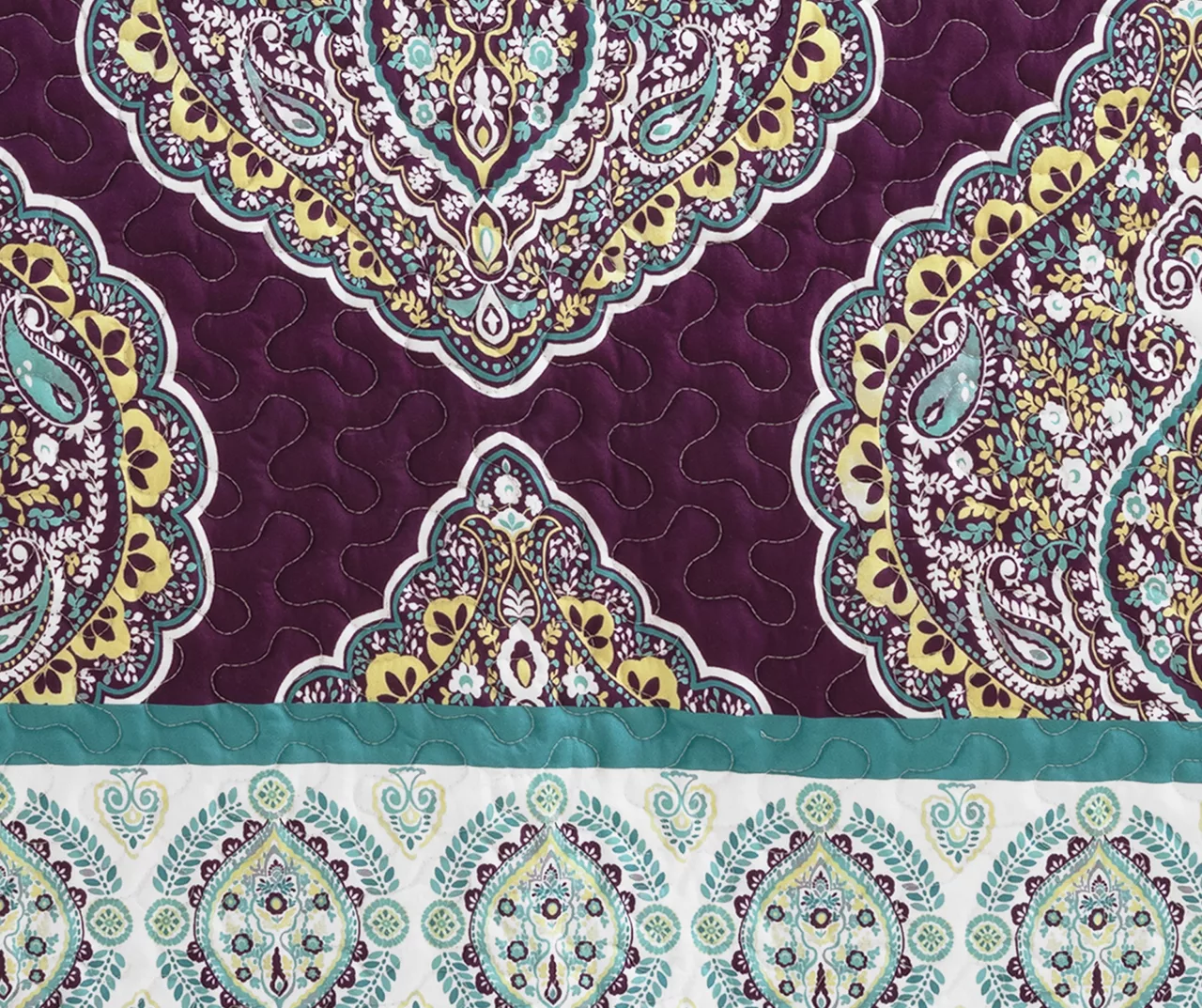 Lush Decor Harley Purple & Turquoise Paisley Arabesque Quilt Set 11 Lush Decor Harley Purple & Turquoise Paisley Arabesque Quilt Set - Image 11