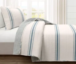 Lush Decor Farmhouse Stripe Reversible Twin XL 2-Piece Quilt Set -Hoover Sales Store 810595948 1