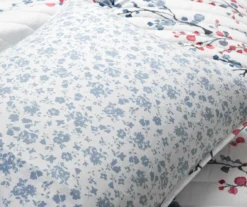 Lush Decor Mirabelle Blue & Dark Pink Watercolor Floral Quilt Set -Hoover Sales Store 810595973 5