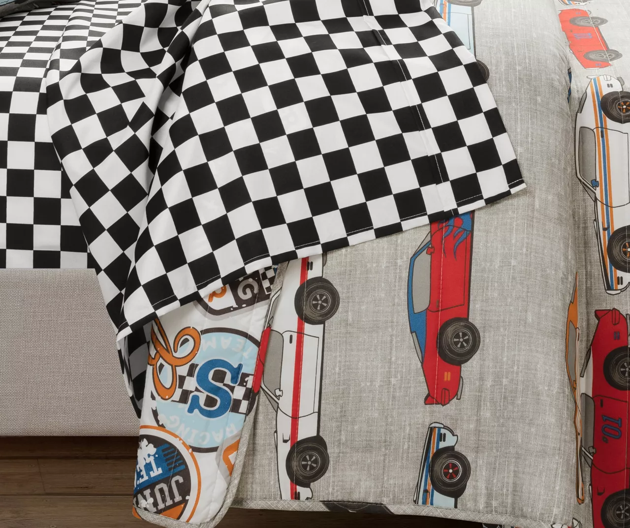 Lush Decor Beige Multi-Color Race Cars Quilt Set 12 Lush Decor Beige Multi-Color Race Cars Quilt Set - Image 12