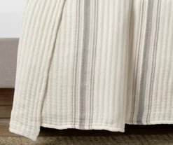 Lush Decor Farmhouse Stripe Quilted Coverlet -Hoover Sales Store 810596007 2