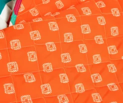 Lush Decor Orange & Turquoise Boho Floral Reversible Quilt Set 18 Lush Decor Orange & Turquoise Boho Floral Reversible Quilt Set -Hoover Sales Store 810596016 3
