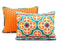 Lush Decor Orange & Turquoise Boho Floral Reversible Quilt Set 21 Lush Decor Orange & Turquoise Boho Floral Reversible Quilt Set -Hoover Sales Store 810596016 6