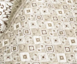 Tan & Beige Bohemian Pattern Stripe Reversible Full/Queen 3-Piece Quilt Set 10 Tan & Beige Bohemian Pattern Stripe Reversible Full/Queen 3-Piece Quilt Set -Hoover Sales Store 810596020 3