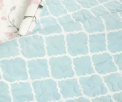 Lush Decor White, Blue & Pink Bird & Floral Reversible Quilt Set -Hoover Sales Store 810596025 3
