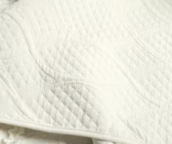 Lush Decor Avon Ivory Ruffled Helix Pattern Quilt Set -Hoover Sales Store 810596038 3