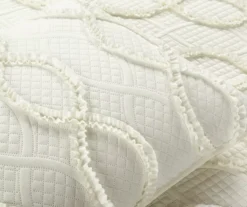 Lush Decor Avon Ivory Ruffled Helix Pattern Quilt Set -Hoover Sales Store 810596038 4