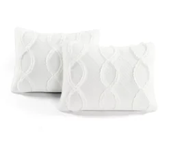 Lush Decor Avon White Ruffled Helix Pattern Quilt Set -Hoover Sales Store 810596040 5 1