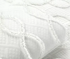 Lush Decor Avon White Ruffled Helix Pattern Quilt Set -Hoover Sales Store 810596041 4
