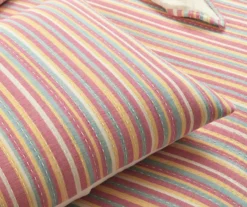 Lush Decor Rust, Yellow & Blue Stripe Quilted Coverlet Set -Hoover Sales Store 810596058 4